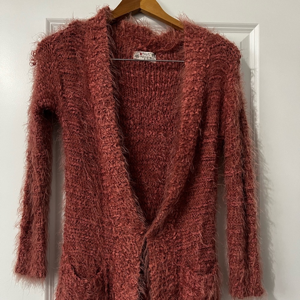 Look apparels faux angora jacket